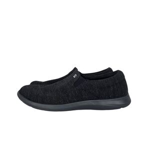Merinos Wool Womens Black Casual Walking Comfort Slip On Breathable Shoe Size 11